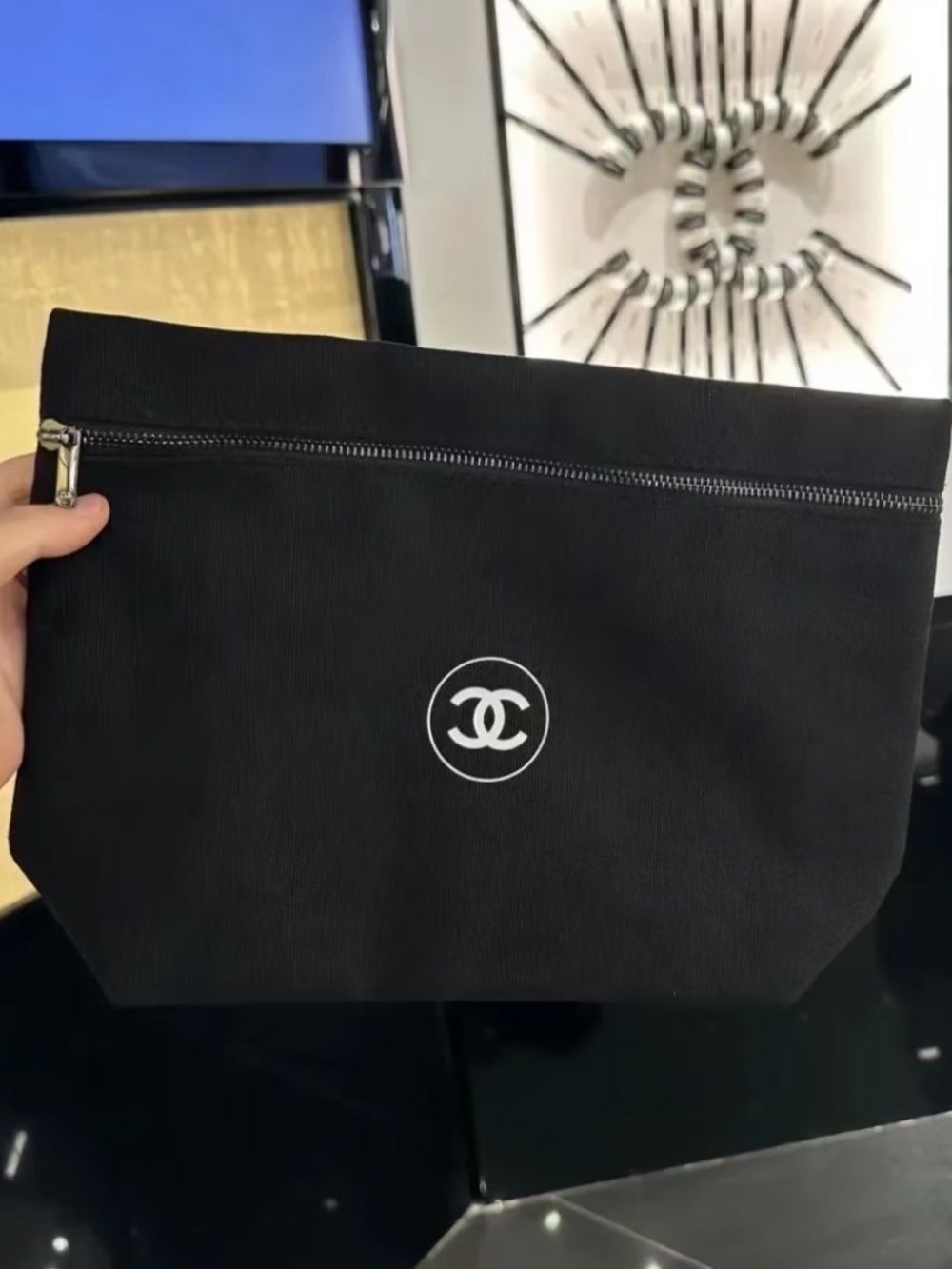 Chanel beauty makeup bag